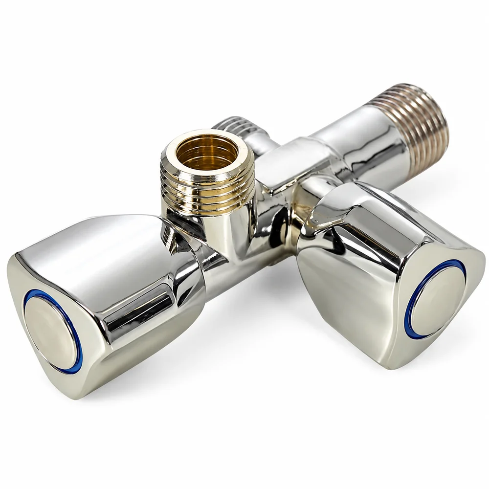 Chrome Double Angle Valve