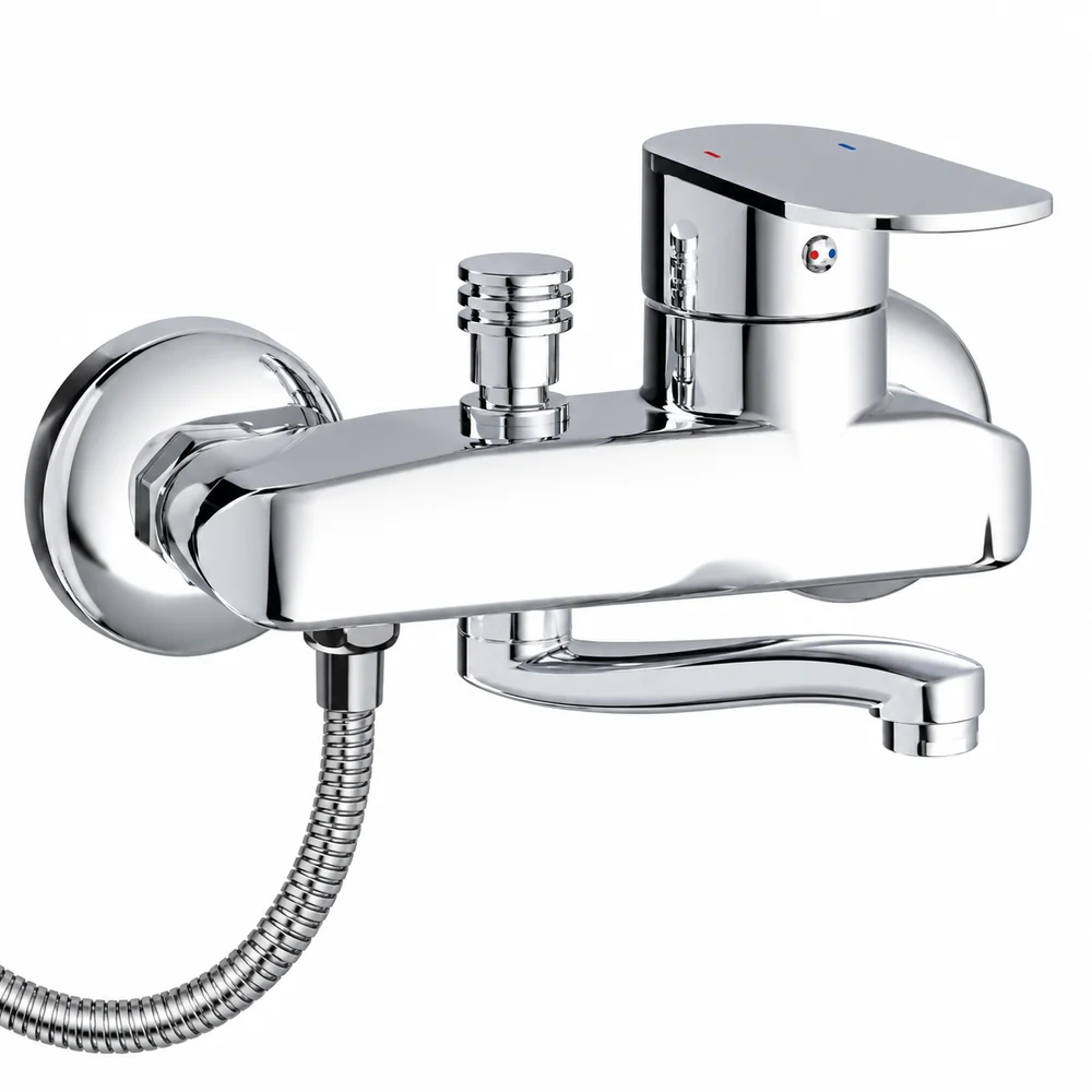 Chrome Wall Bath Mixer