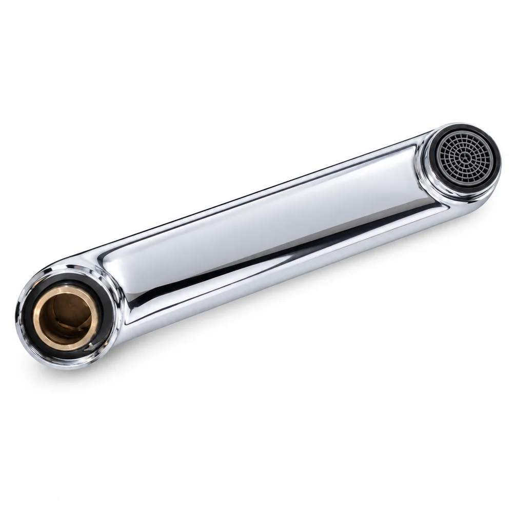 Short Chrome Mixer Spout