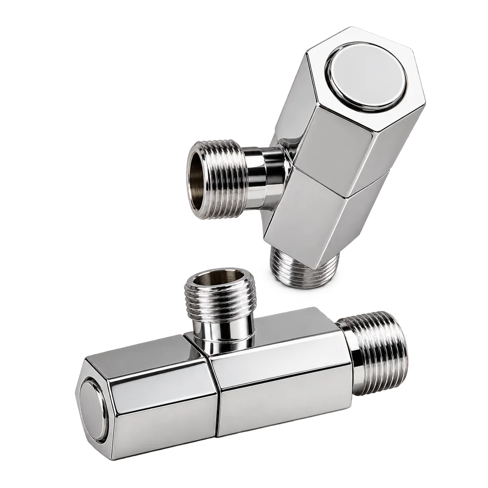 Hexagonal Nickel Angle Valves